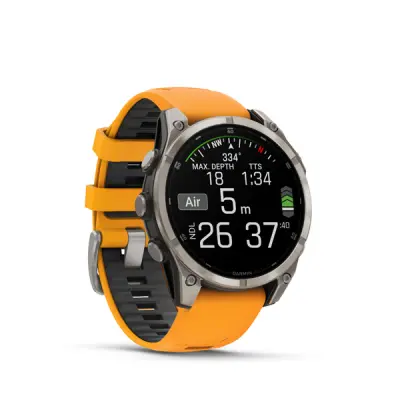 fenix 8 - 47mm, AMOLED, Sapphire, Titanium, Spark Orange/Graphite band