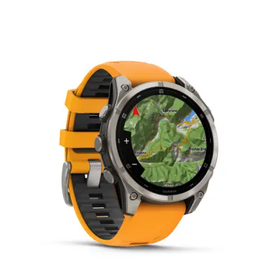 fenix 8 - 47mm, AMOLED, Sapphire, Titanium, Spark Orange/Graphite band