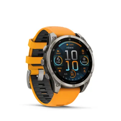 fenix 8 - 47mm, AMOLED, Sapphire, Titanium, Spark Orange/Graphite band