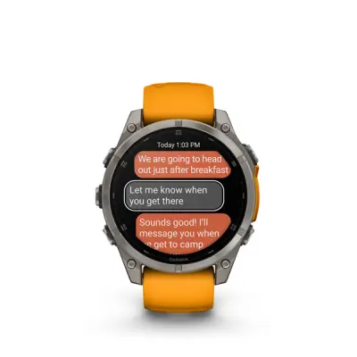 fenix 8 - 47mm, AMOLED, Sapphire, Titanium, Spark Orange/Graphite band