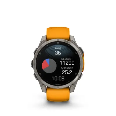 fenix 8 - 47mm, AMOLED, Sapphire, Titanium, Spark Orange/Graphite band