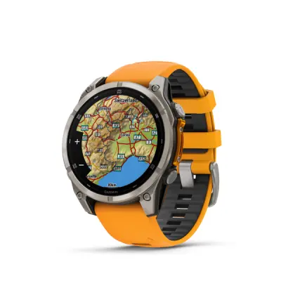 fenix 8 - 47mm, AMOLED, Sapphire, Titanium, Spark Orange/Graphite band
