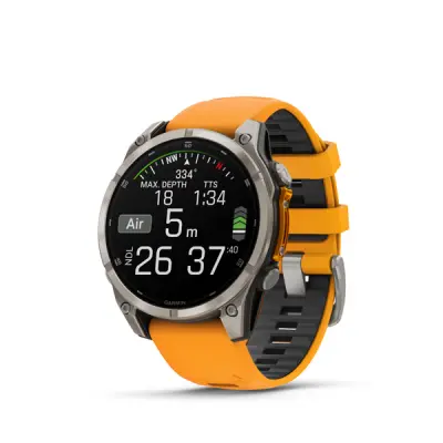 fenix 8 - 47mm, AMOLED, Sapphire, Titanium, Spark Orange/Graphite band