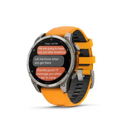 fenix 8 - 47mm, AMOLED, Sapphire, Titanium, Spark Orange/Graphite band
