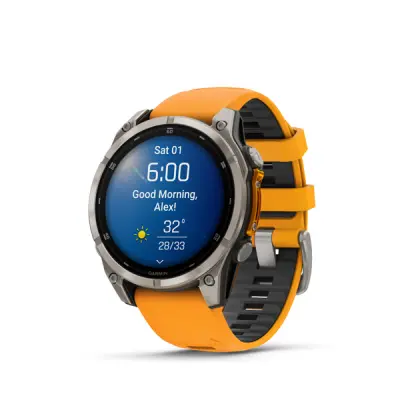 fenix 8 - 47mm, AMOLED, Sapphire, Titanium, Spark Orange/Graphite band