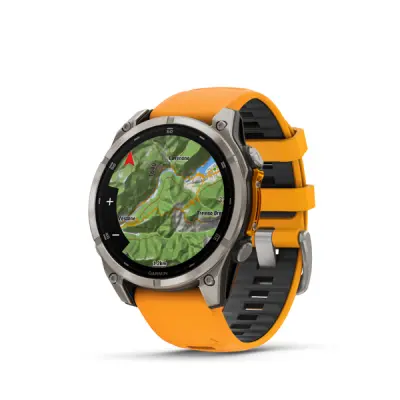 fenix 8 - 47mm, AMOLED, Sapphire, Titanium, Spark Orange/Graphite band