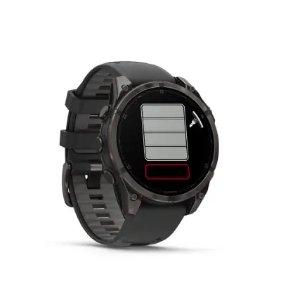 fenix 8 - 47mm, AMOLED, Sapphire, Carbon Gray DLC Titanium, Black/Pebble Gray band