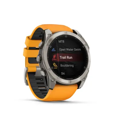 fenix 8 - 51mm, AMOLED, Sapphire, Titanium, Spark Orange/Graphite band