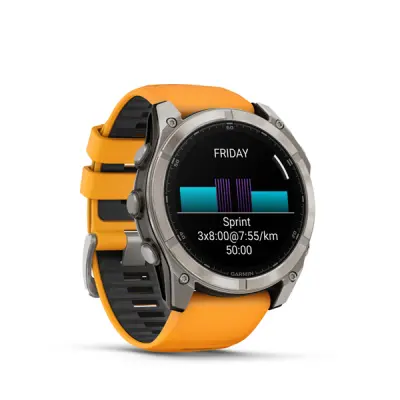 fenix 8 - 51mm, AMOLED, Sapphire, Titanium, Spark Orange/Graphite band