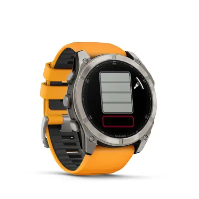 fenix 8 - 51mm, AMOLED, Sapphire, Titanium, Spark Orange/Graphite band