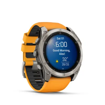 fenix 8 - 51mm, AMOLED, Sapphire, Titanium, Spark Orange/Graphite band