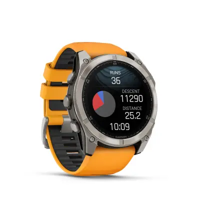 fenix 8 - 51mm, AMOLED, Sapphire, Titanium, Spark Orange/Graphite band