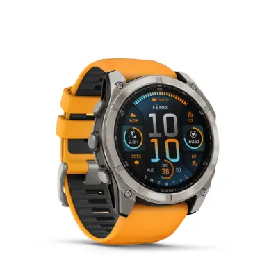fenix 8 - 51mm, AMOLED, Sapphire, Titanium, Spark Orange/Graphite band