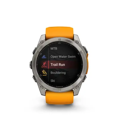 fenix 8 - 51mm, AMOLED, Sapphire, Titanium, Spark Orange/Graphite band
