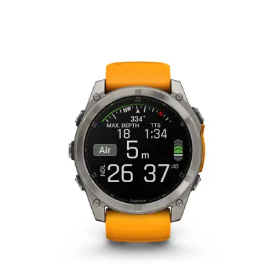fenix 8 - 51mm, AMOLED, Sapphire, Titanium, Spark Orange/Graphite band