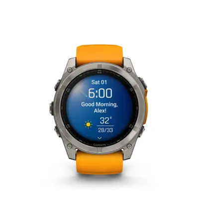 fenix 8 - 51mm, AMOLED, Sapphire, Titanium, Spark Orange/Graphite band