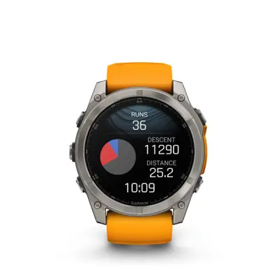 fenix 8 - 51mm, AMOLED, Sapphire, Titanium, Spark Orange/Graphite band