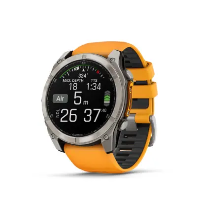 fenix 8 - 51mm, AMOLED, Sapphire, Titanium, Spark Orange/Graphite band