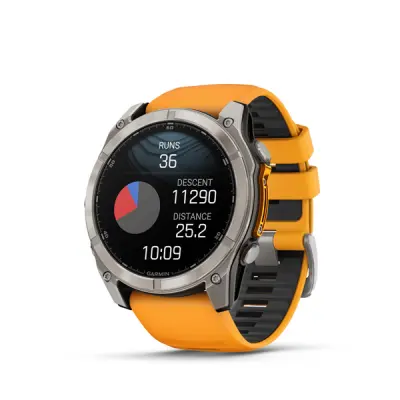 fenix 8 - 51mm, AMOLED, Sapphire, Titanium, Spark Orange/Graphite band