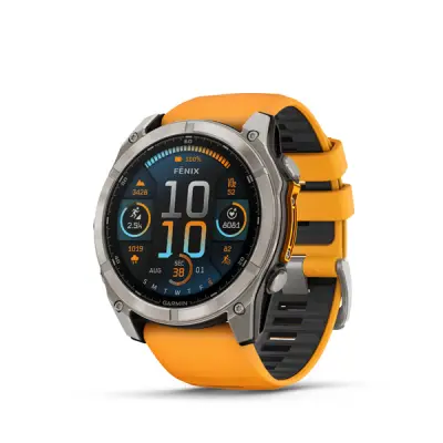 fenix 8 - 51mm, AMOLED, Sapphire, Titanium, Spark Orange/Graphite band