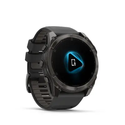 fenix 8 - 51mm, AMOLED, Sapphire, Carbon Gray DLC Titanium, Black/Pebble Gray band