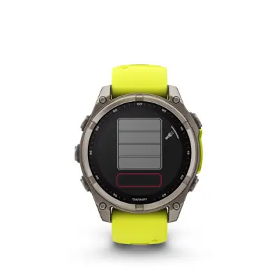 fenix 8 - 47mm, Sapphire Solar, Titanium, Yellow/Graphite band