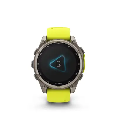 fenix 8 - 47mm, Sapphire Solar, Titanium, Yellow/Graphite band