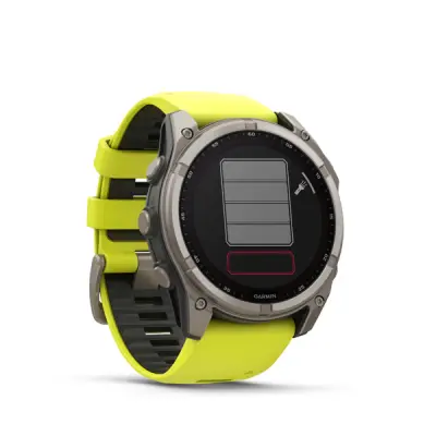 fenix 8 - 51mm, Sapphire Solar, Titanium, Amp Yellow/Graphite band