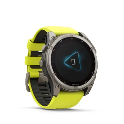 fenix 8 - 51mm, Sapphire Solar, Titanium, Amp Yellow/Graphite band