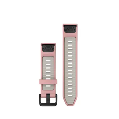 Silikonový remienok QuickFit 20 - Dust Rose/Fog Gray