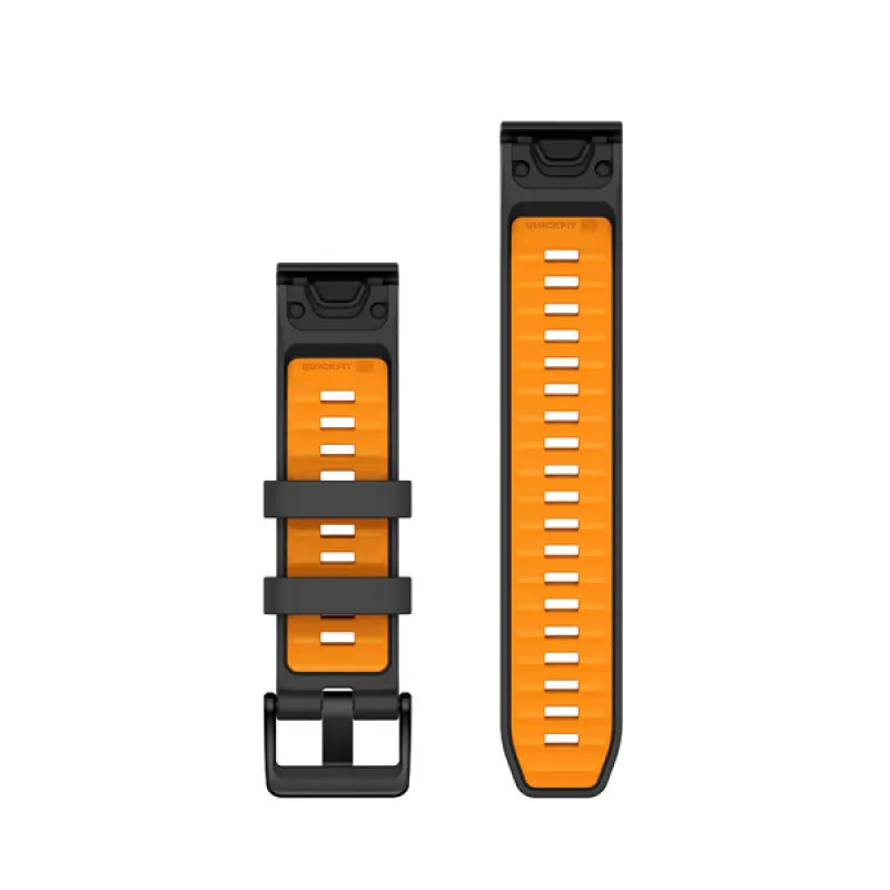 Silikonový remienok QuickFit 22 - Graphite/Spark Orange