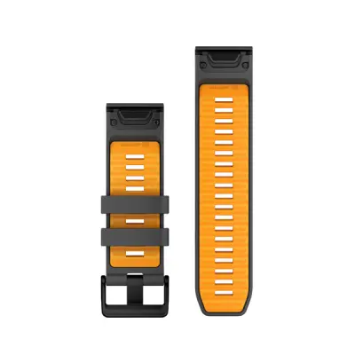 Silikónový remienok QuickFit 26 - Graphite/Spark Orange
