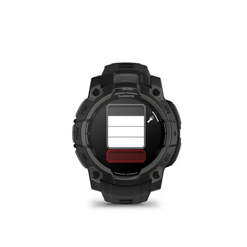 Instinct 3 - 45mm, AMOLED, Black, Black silicone band