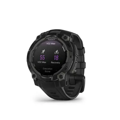 Instinct 3 - 45mm, AMOLED, Black, Black silicone band
