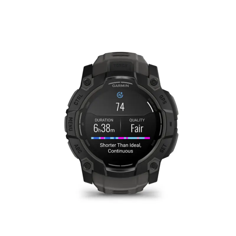 Instinct 3 - 50mm, AMOLED, Black, Charcoal silicone band 