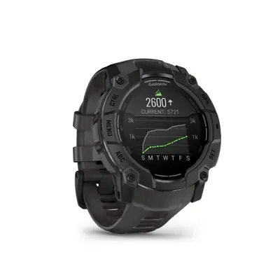 Instinct 3 - 50mm, AMOLED, Black, Charcoal silicone band 