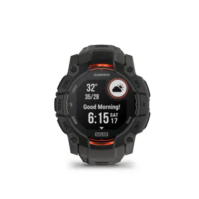 Instinct 3 - 50mm, Solar, Black, Charcoal silicone band 