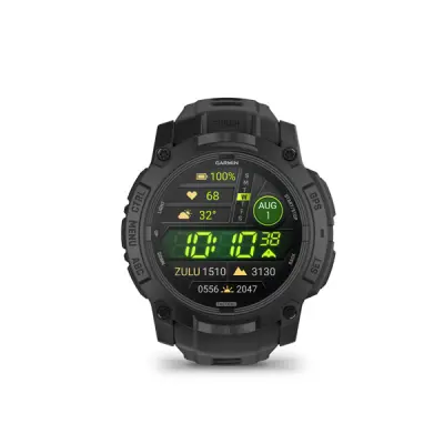 Instinct 3 - 50mm, AMOLED, Tactical Edition Black,  Black silicone band