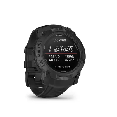 Instinct 3 - 50mm, AMOLED, Tactical Edition Black,  Black silicone band