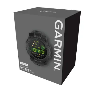 Instinct 3 - 50mm, AMOLED, Tactical Edition Black,  Black silicone band