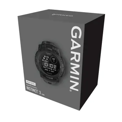 Instinct 3 - 45mm, Solar, Tactical Edition Black, Black silicone band