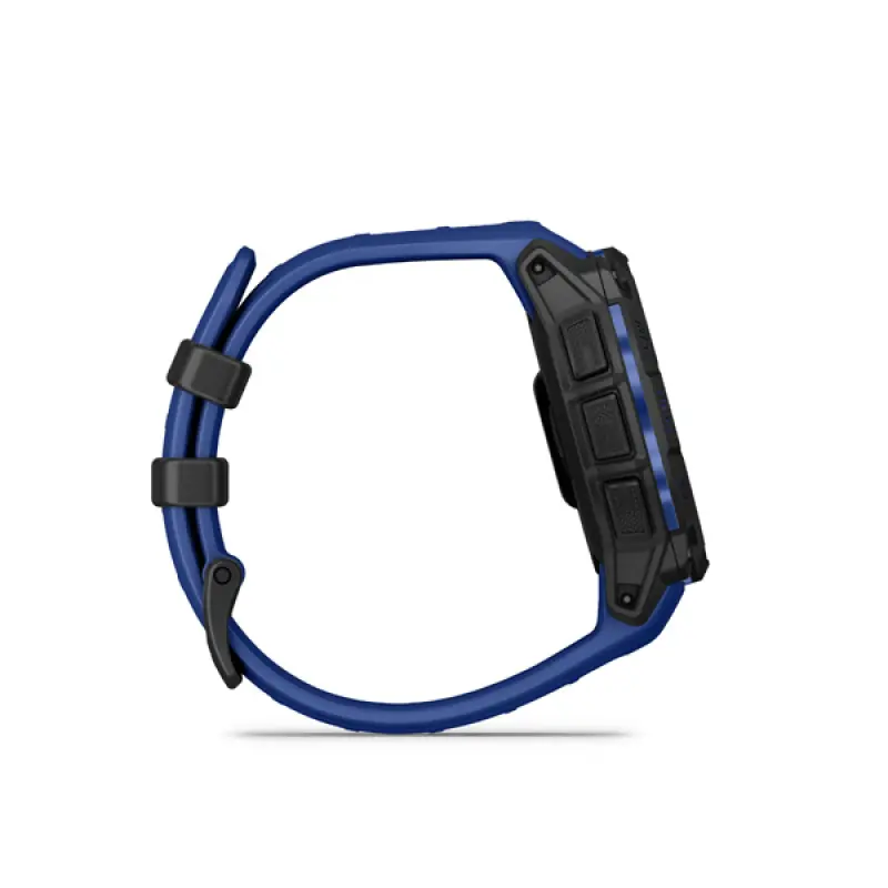 Instinct 3 - 45mm, AMOLED, Black, Bolt Blue silicone band