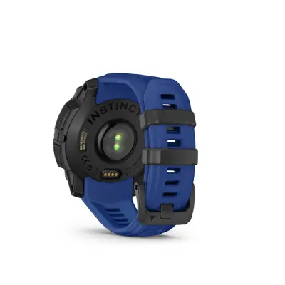 Instinct 3 - 45mm, AMOLED, Black, Bolt Blue silicone band