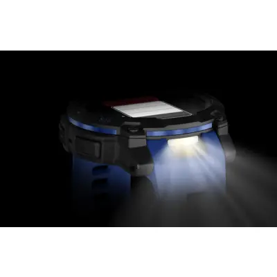 Instinct 3 - 45mm, AMOLED, Black, Bolt Blue silicone band