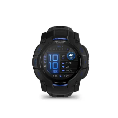 Instinct 3 - 50mm, AMOLED, Black, Charcoal silicone band