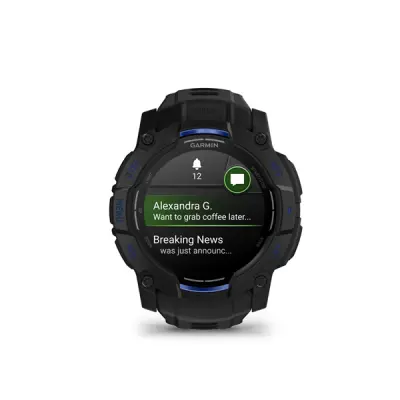 Instinct 3 - 50mm, AMOLED, Black, Charcoal silicone band