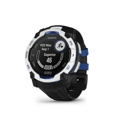 Instinct 3 - 50mm, Solar, Whitestone, Black silicone band 