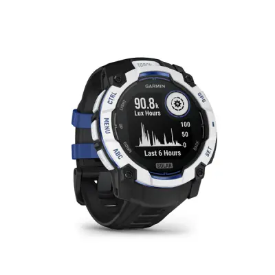 Instinct 3 - 50mm, Solar, Whitestone, Black silicone band 