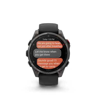 fenix 8 Pro - 47mm, AMOLED, Sapphire, Carbon Gray DLC Titanium, Black/Pebble Gray band