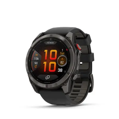 fenix 8 Pro - 51mm, AMOLED, Sapphire, Carbon Gray DLC Titanium, Black/Pebble Gray band